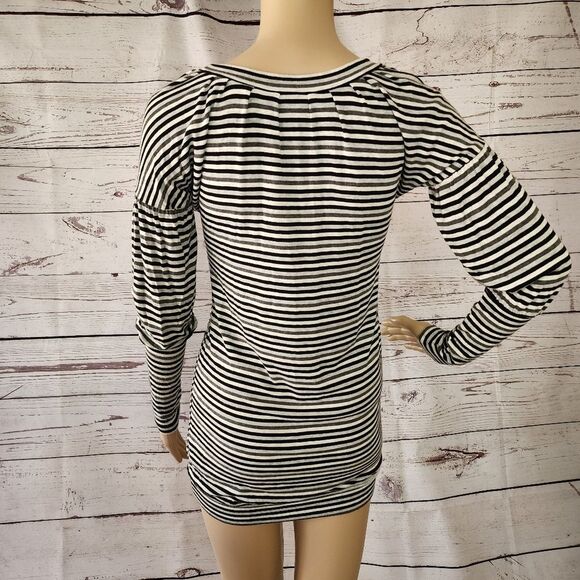 Patrizia Pepe Long Sleeve Striped Shirt Size 1 - Picture 3 of 6